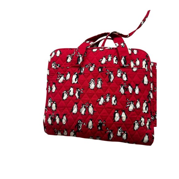 VERA BRADLEY Red Playful Penguins Hanging Cosmetic Makeup Organizer - Picture 2 of 10